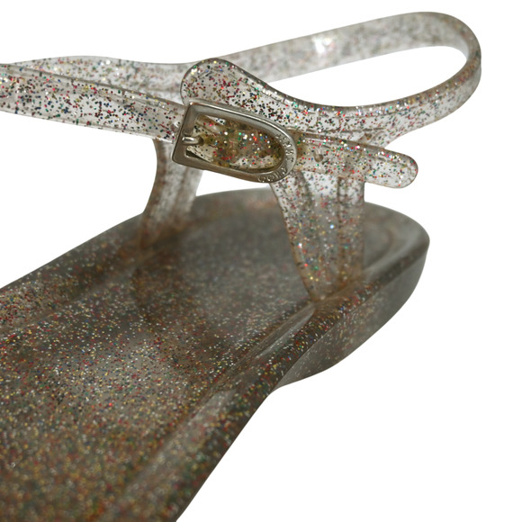 Jimmy Choo Glitter Jelly Rubber Thong Sandals Size 39 - Picture 10 of 13